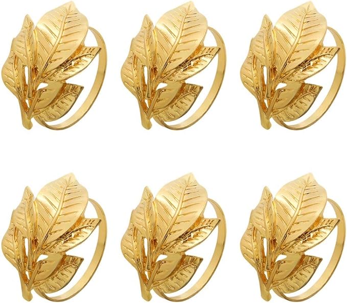 Napkin Holder Rings-Multi Patels(Gold) Kitchen Apricot   