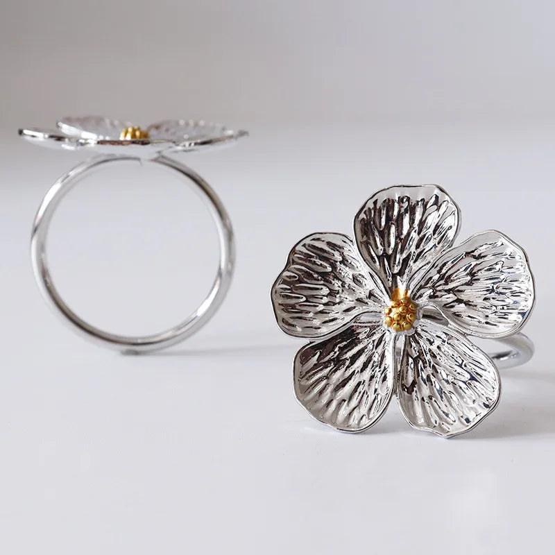 Napkin Holder Rings-Sliver Jasmin Kitchen Apricot   