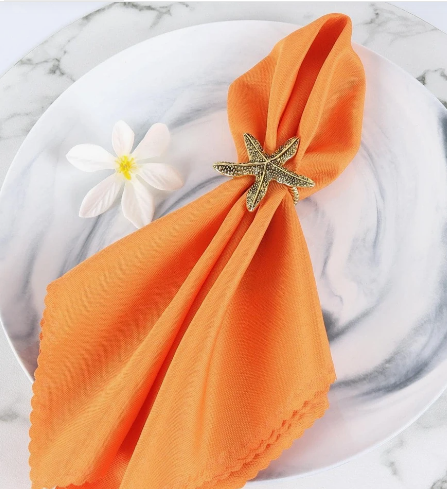 Napkin Holder Rings-StarFish(Gold) Kitchen Apricot   