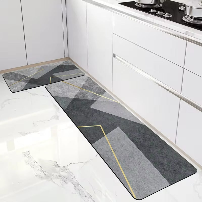 Non-Slip and Washable Rubber Kitchen Mat-(SA2553-12)5848 Galaxy Rugs Apricot   