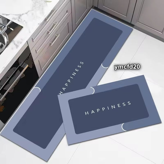 Non-Slip and Washable Rubber Kitchen Mat-(SA2553-12)Happiness Rugs Apricot   