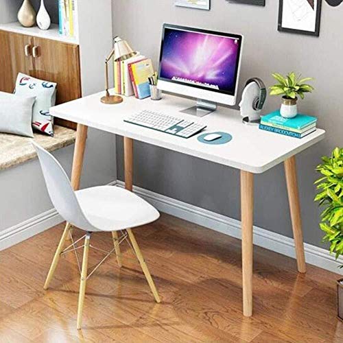 Nordic Modern Computer Study Table-White  Apricot   