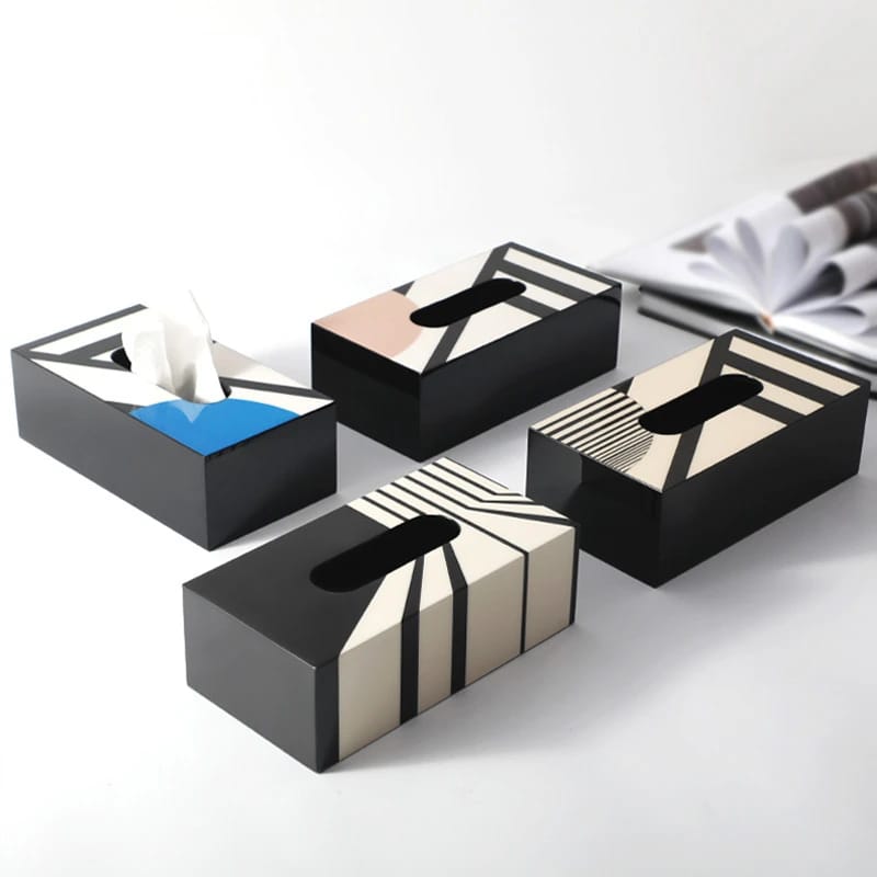Nordic Style Wooden Tissue Box Tissue Box Apricot 5495Style2