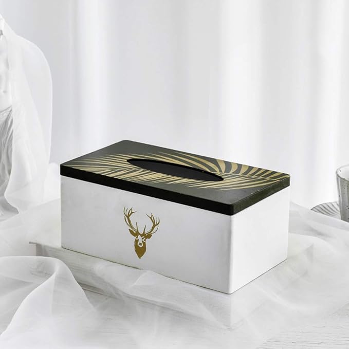 Nordic Style Wooden Tissue Box-Black Hawk(SA2405-25) Tissue Box Apricot   