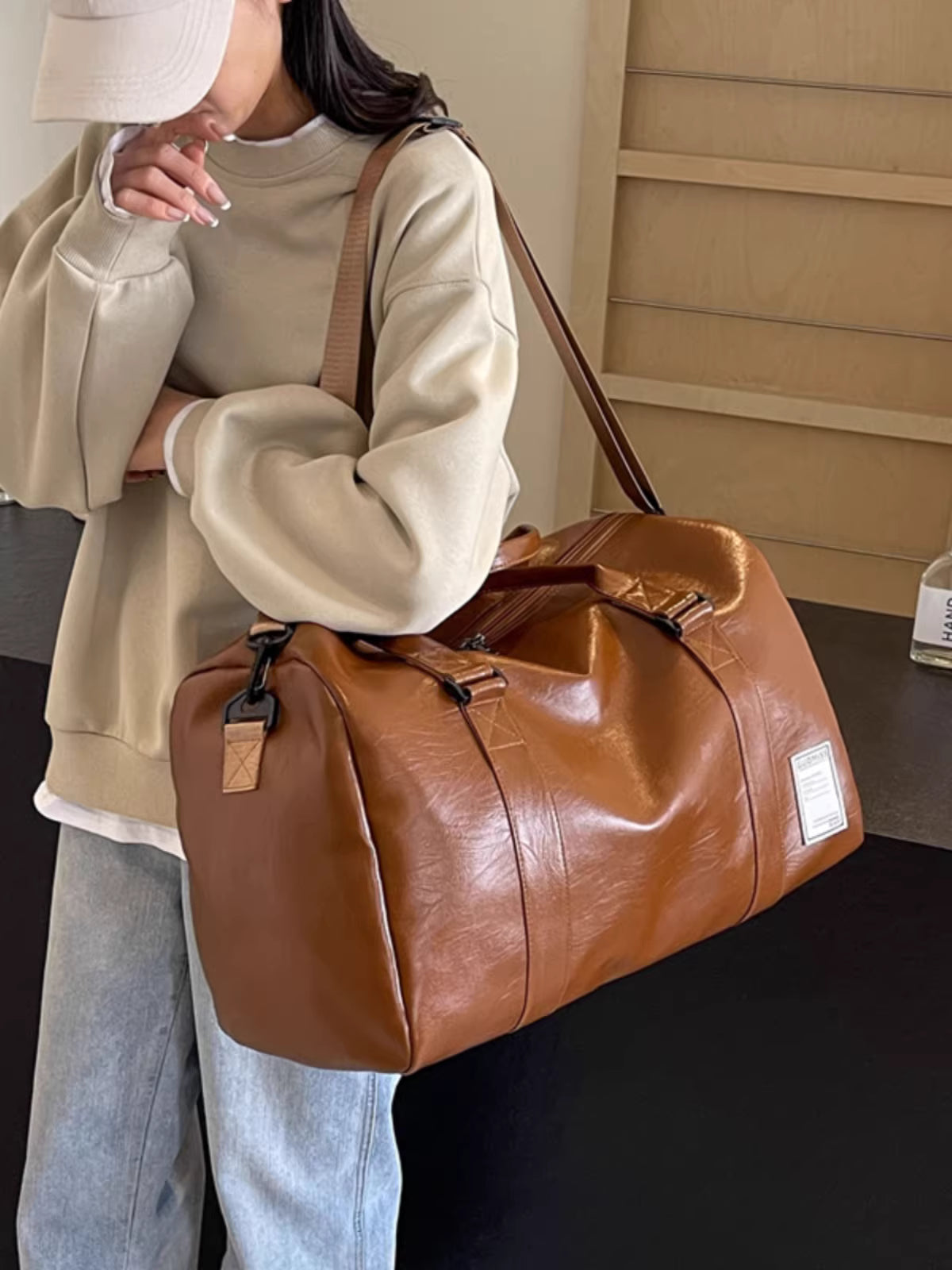 Travel Organizer Bag (SA2510-026)Brown Blankets Apricot