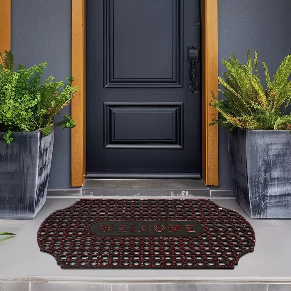 Outdoor Indoor Antislip Door Mat-5919SA2553-7 Door Mats Apricot   