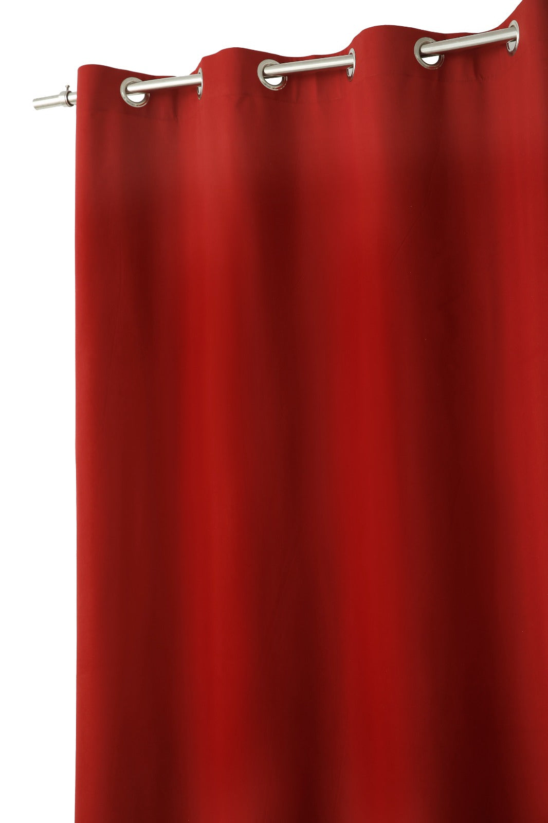 Plain Dyed Laminated Curtain-Maroon Curtains Apricot   