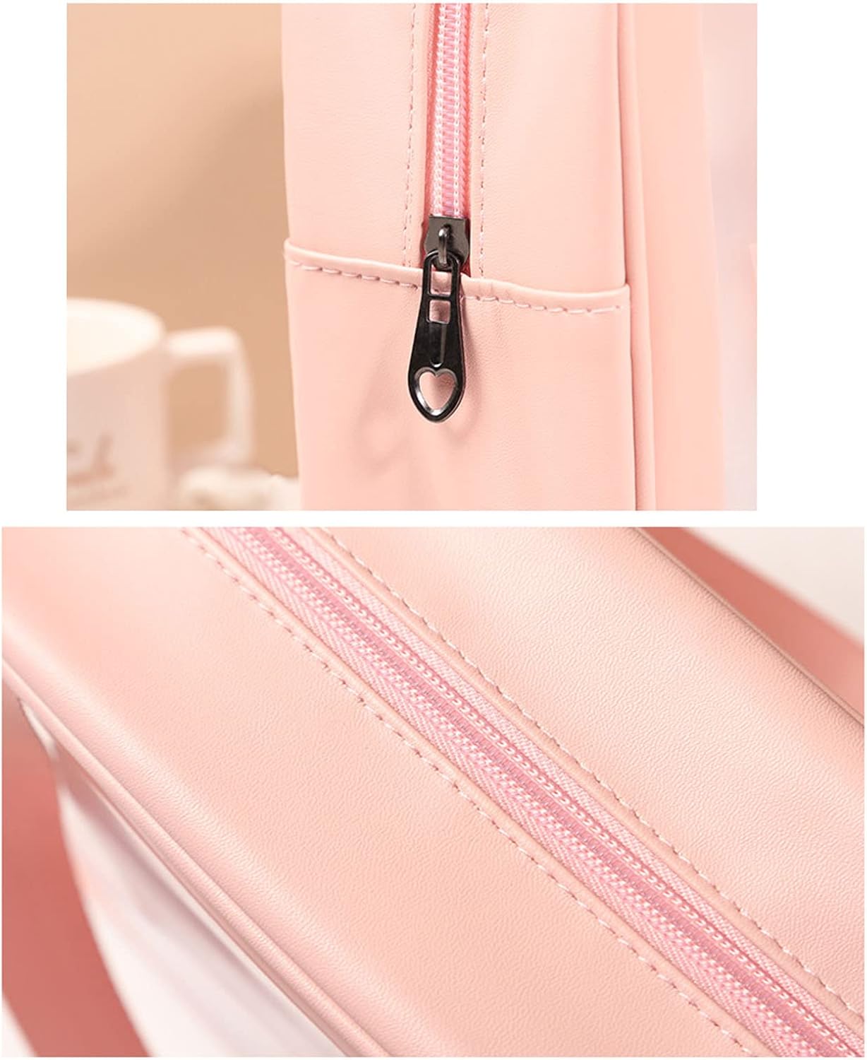 Portable Makeup Organizer Bag WASHBAG-(5738)Pink Small(SA2405-118) Cosmetic Organizer Apricot   