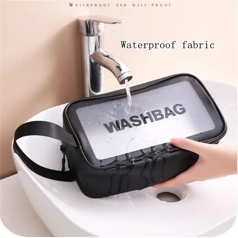 Portable Makeup Organizer Bag WASHBAG-Black Large14626(SA2405-119) Cosmetic Organizer Apricot