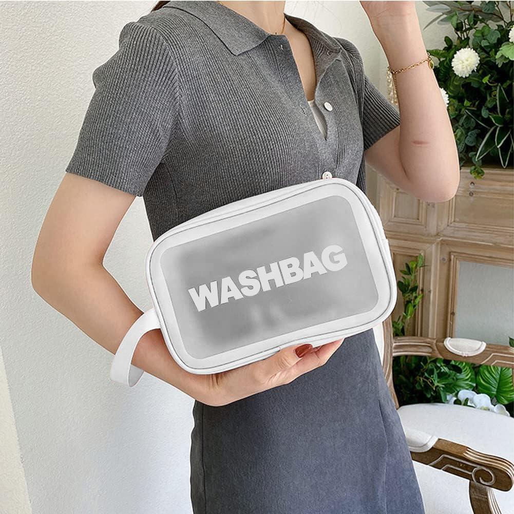 Portable Makeup Organizer Bag WASHBAG-White Large(SA2405-121) Cosmetic Organizer Apricot   