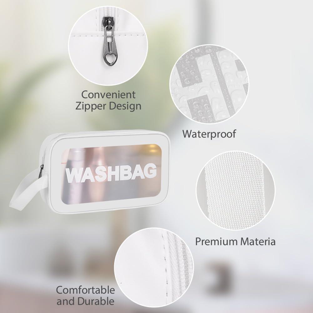 Portable Makeup Organizer Bag WASHBAG-White Large(SA2405-121) Cosmetic Organizer Apricot   