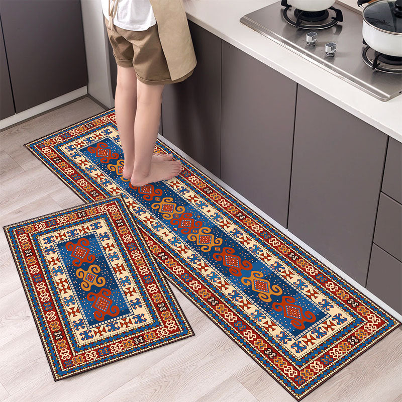 Premium Padded Anti slip Kitchen Mat Set-Balochi Rugs Apricot   