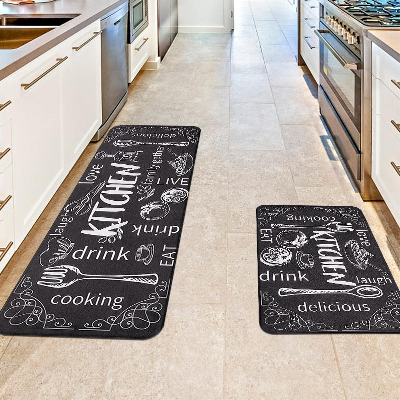 Premium Padded Anti slip Kitchen Mat Set-LOVE & Laugh Rugs Apricot   