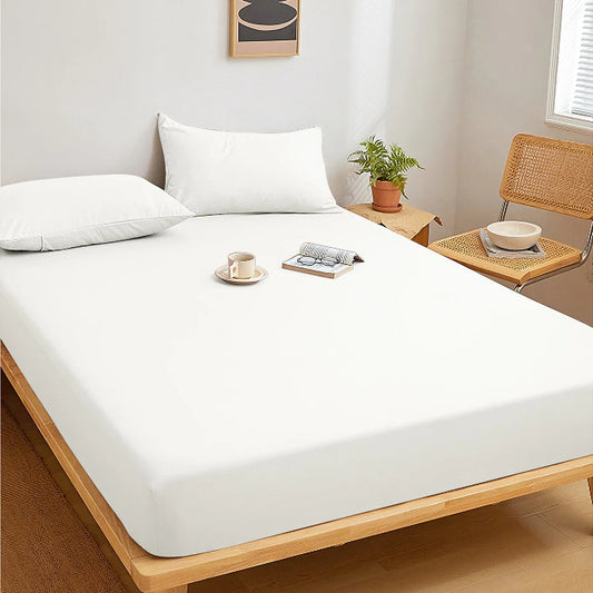 Fitted Bed Sheet-White Fitted Sheets Apricot