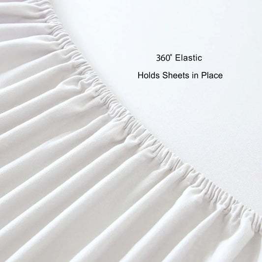 Fitted Bed Sheet- White Fitted Sheets Apricot