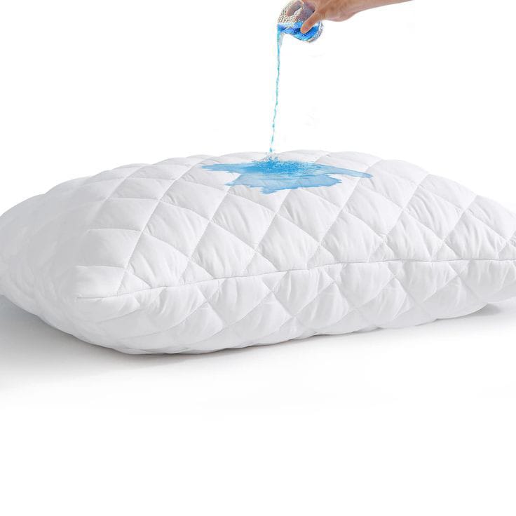 Quilted Pillow Protector-White FILLINGS The Apricot Linen   