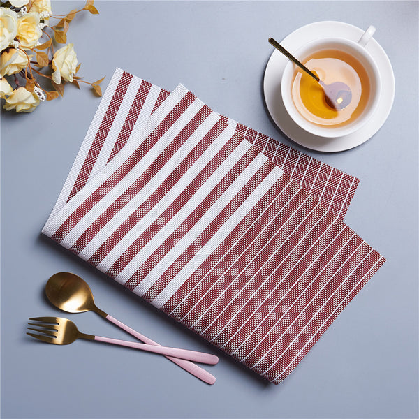 PVC Table Place Mats-Red Lines