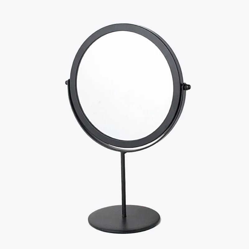 Rotatable Black Vanity Mirror-(5508)Round(SA2405-160) Cosmetic Organizer Apricot   