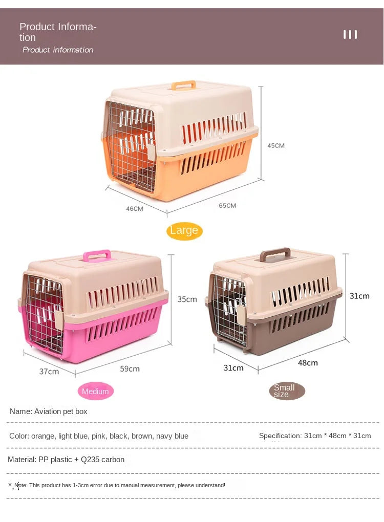 Portable Pet Carrier-SA2408-316 Mirror Apricot