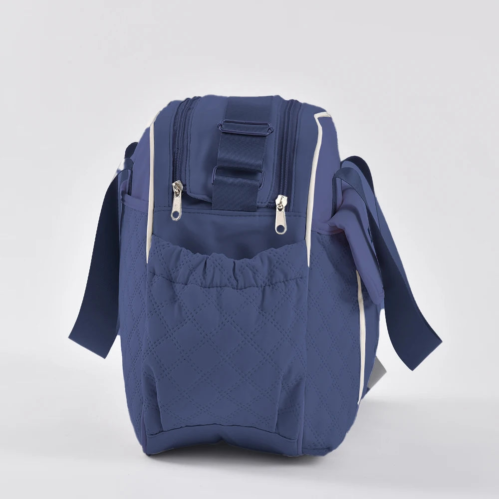 Multi function Mommy Bag with Large Capacity-SA2408-272(Blue) Blankets Apricot