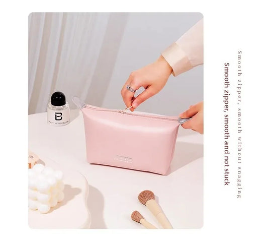PU Waterproof Travel Cosmetic Bag-SA2408-281 Cosmetic Pouches Apricot