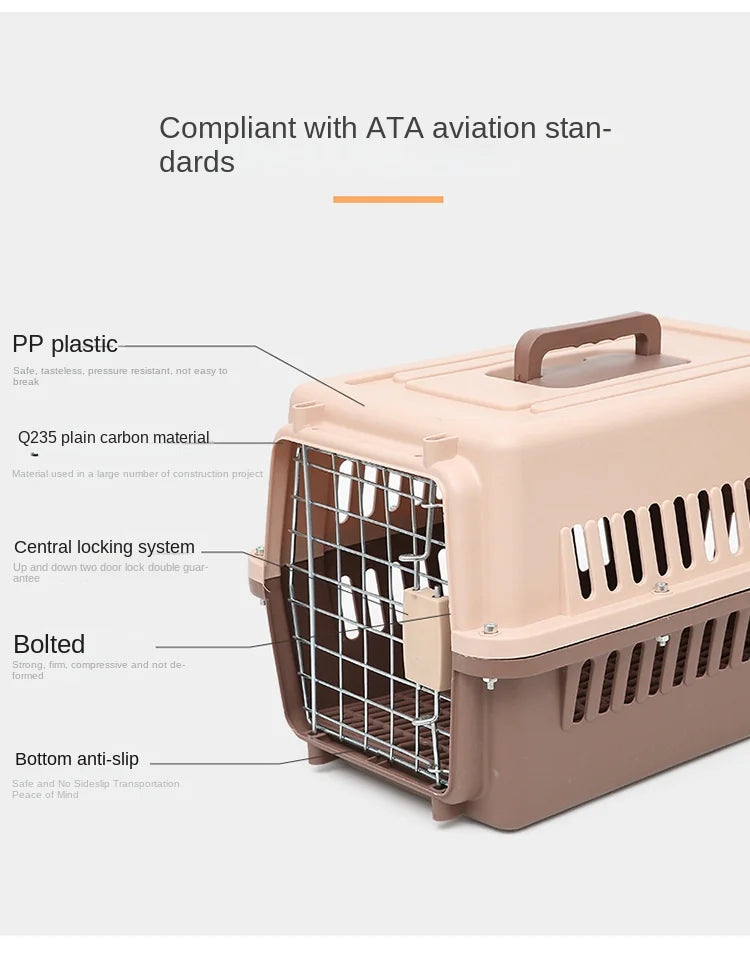 Portable Pet Carrier-SA2408-316 Mirror Apricot