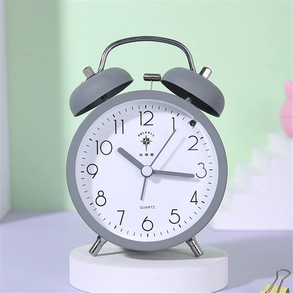 Side Table Alarm Clock-SA2405-230 Clock Apricot Gray  