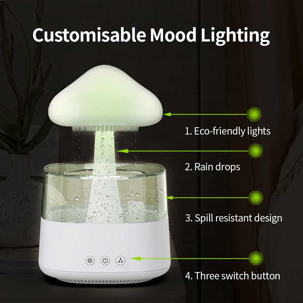 Cloud Rain Humidifier With 7 Colors Light-SA2411-62 Apricot