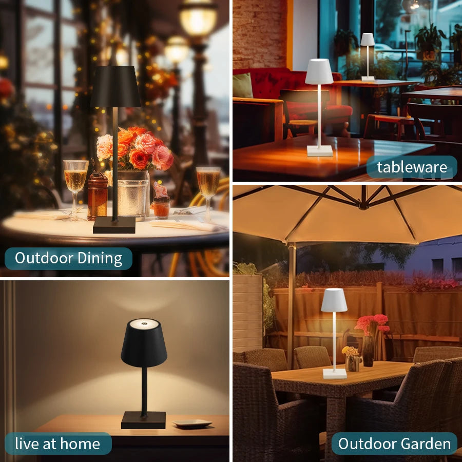 LED Bottle Light USB Rechargeable Touch Control Table Lamp-SA2411-67 Lamps Apricot