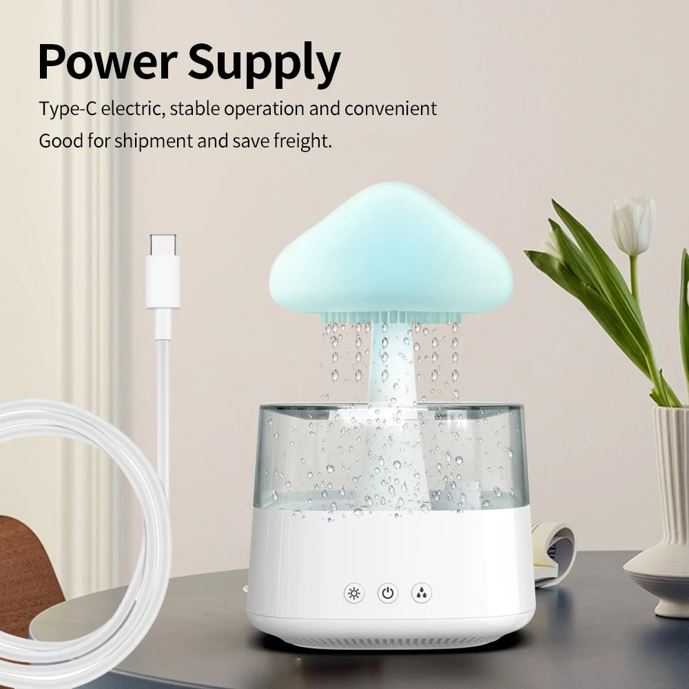 Cloud Rain Humidifier With 7 Colors Light-SA2411-62 Apricot