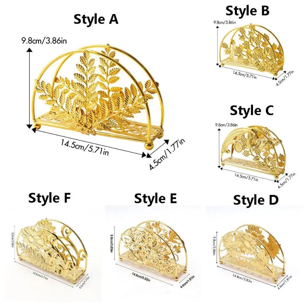 Metallic Napkins & Tissue Holder-Wheat(SA2408-133) Tissue Box Apricot