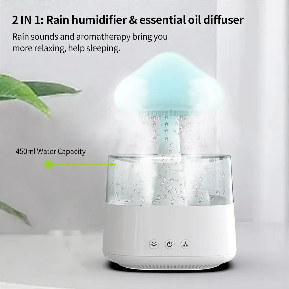 Cloud Rain Humidifier With 7 Colors Light-SA2411-62 Apricot