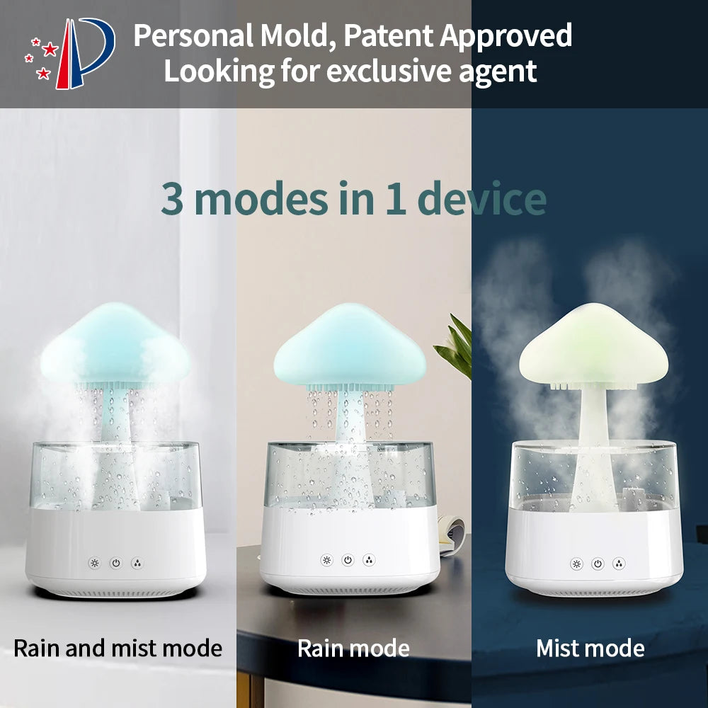 Cloud Rain Humidifier With 7 Colors Light-SA2411-62 Apricot