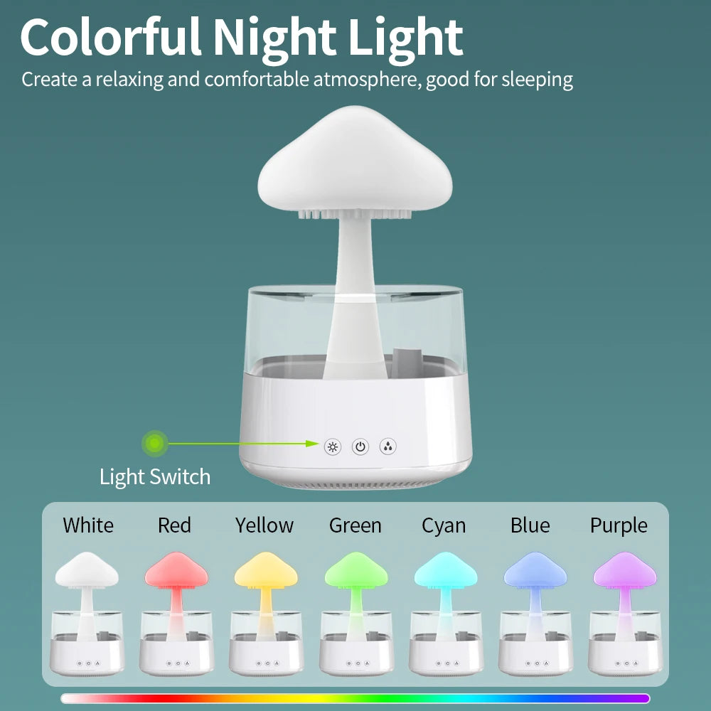 Cloud Rain Humidifier With 7 Colors Light-SA2411-62 Apricot