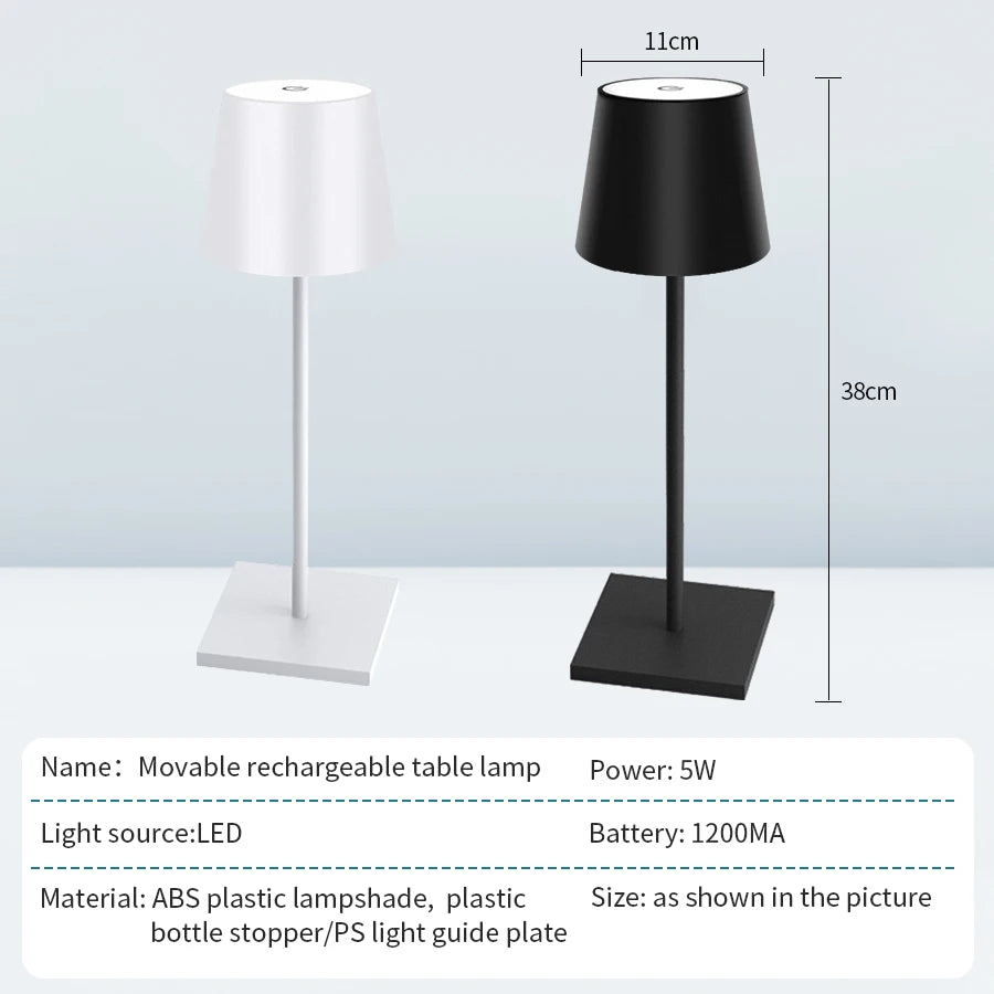 LED Bottle Light USB Rechargeable Touch Control Table Lamp-SA2411-67 Lamps Apricot