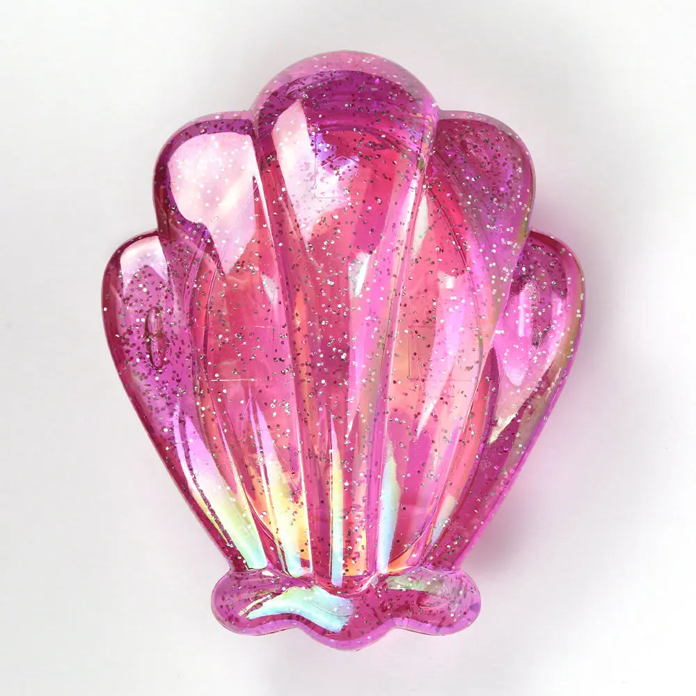 Shiny Shell Hair Brush-Mermaid Shell hair brush Apricot Pink  