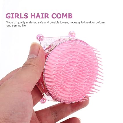 Shiny Shell Hair Brush-Princess hair brush Apricot   