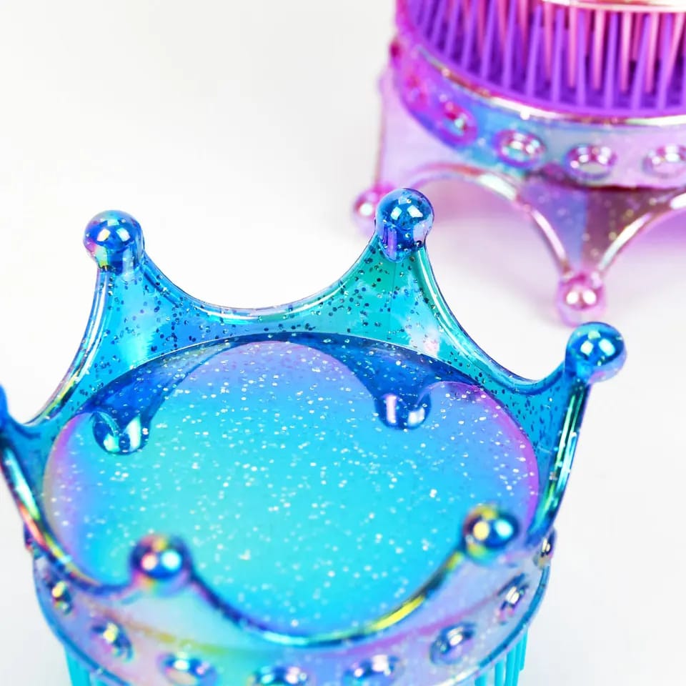 Shiny Shell Hair Brush-Princess hair brush Apricot   