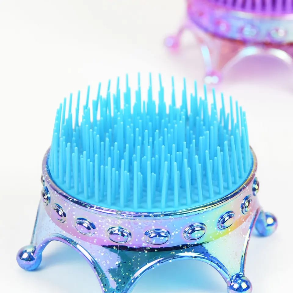 Shiny Shell Hair Brush-Princess hair brush Apricot Turquoise  