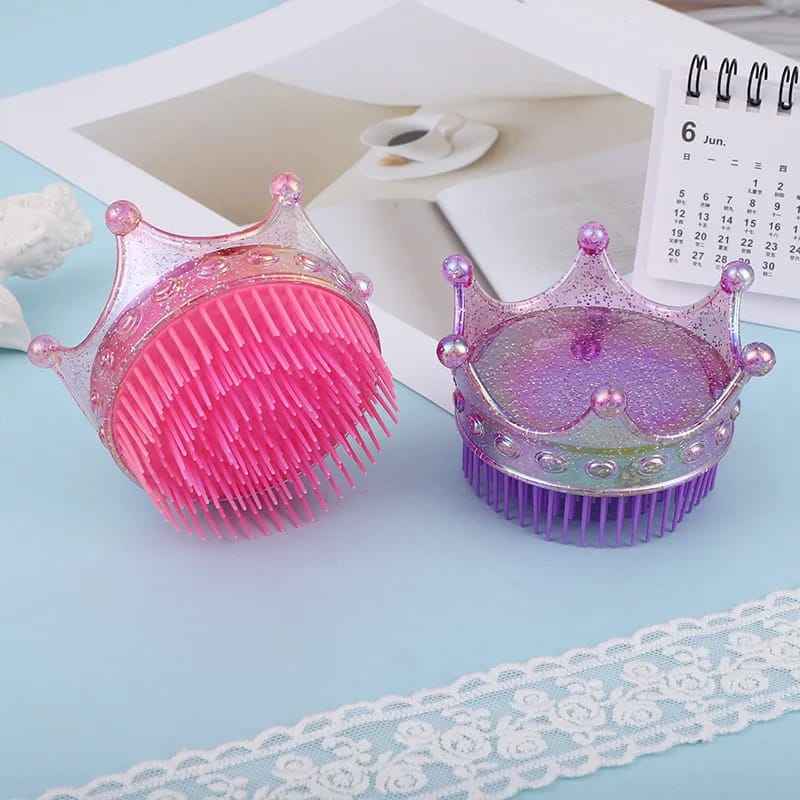 Shiny Shell Hair Brush-Princess hair brush Apricot   