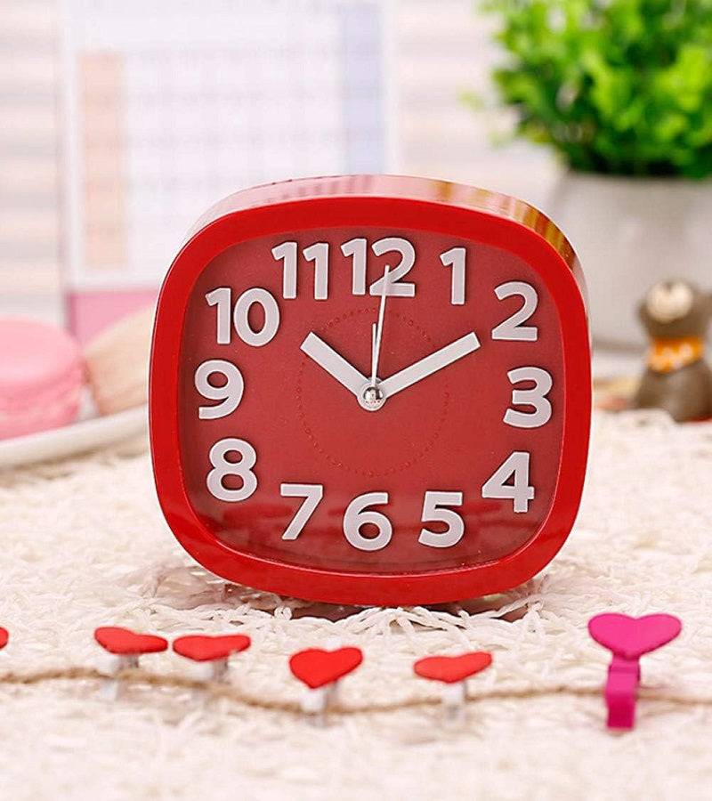 Side Table Alarm Clock-Red(SA2405-57) Clock Apricot   