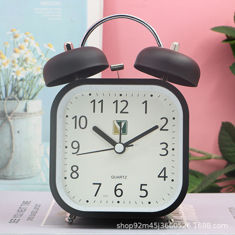 Side Table Alarm Clock-(SA2405-231) Clock Apricot Black  