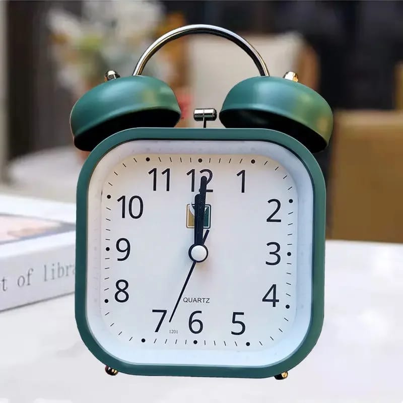 Side Table Alarm Clock-(SA2405-231) Clock Apricot Green  