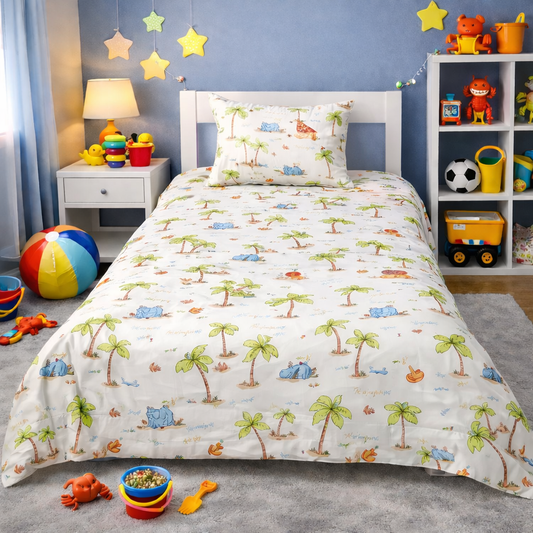 2Pcs Single Bed Sheet-SB185 single bed sheet Apricot