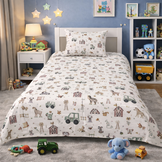 2Pcs Single Bed Sheet-SB124 single bed sheet Apricot