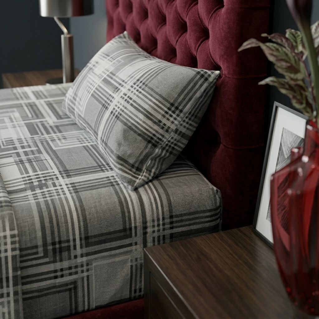 2Pcs Single Bed Sheet-NP02 single bed sheet Apricot