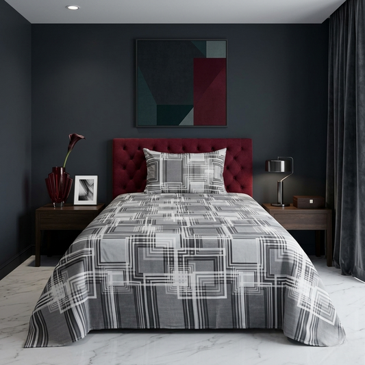 2Pcs Single Bed Sheet-NP02 single bed sheet Apricot