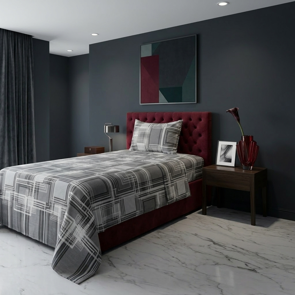 2Pcs Single Bed Sheet-NP02 single bed sheet Apricot