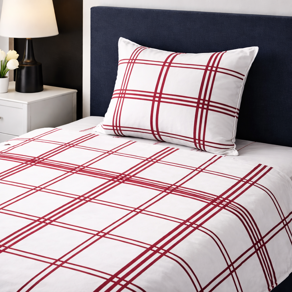 2Pcs Single Bed Sheet-SB181 single bed sheet Apricot