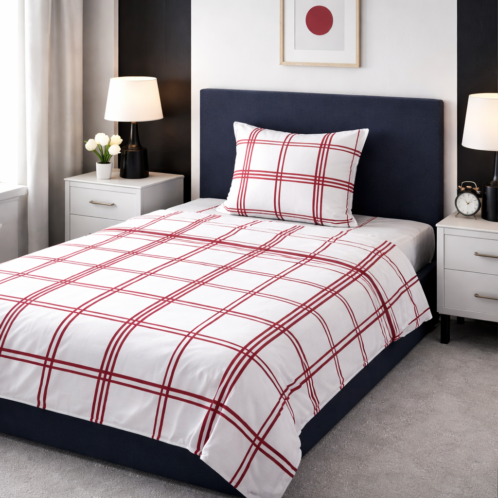 2Pcs Single Bed Sheet-SB181 single bed sheet Apricot